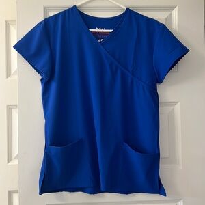 Med works royal blue jogger scrub set.